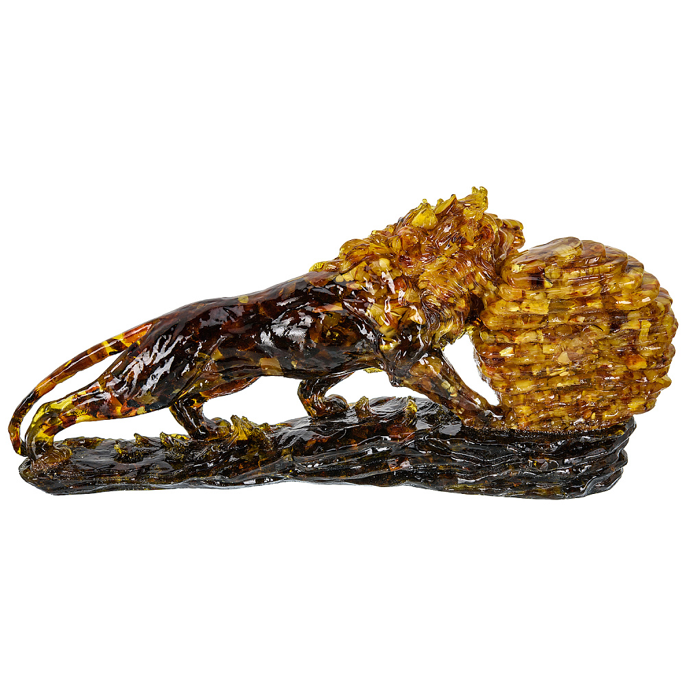 Часы настольные из янтаря «Лев» - интернет магазин Русь Велика я фото 4