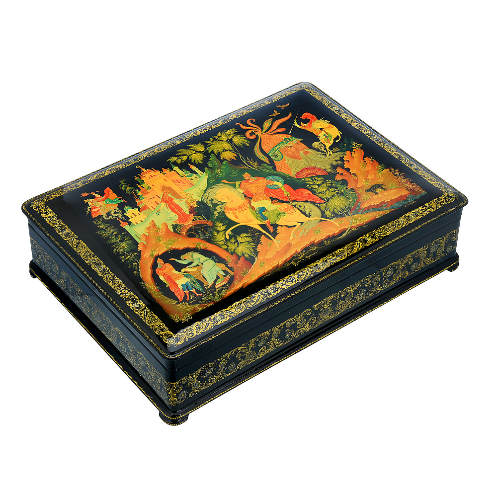 Шкатулка с художественной росписью «Руслан и Людмила» - интернет магазин Русь Велика я фото 1