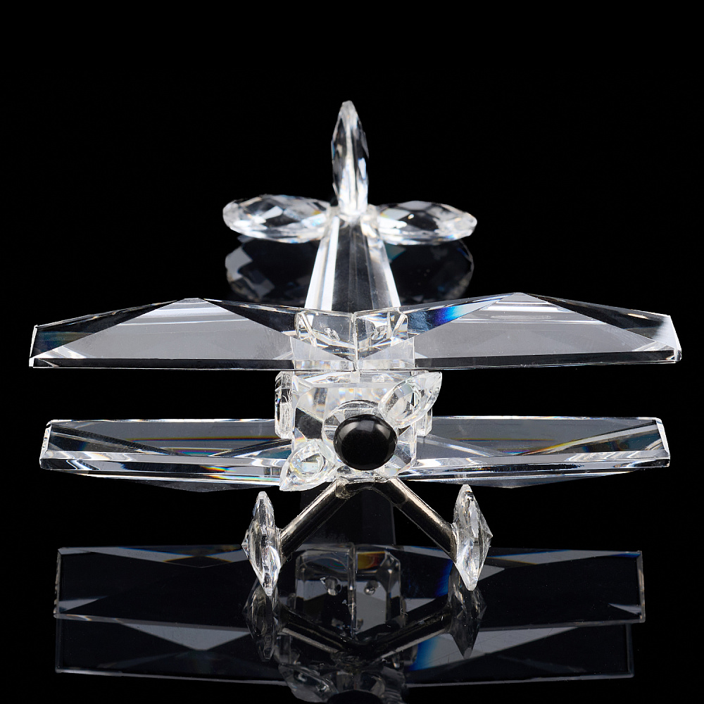 Сувенир из хрусталя «Самолет Биплан» Asfour Crystal - интернет магазин Русь Велика я фото 1