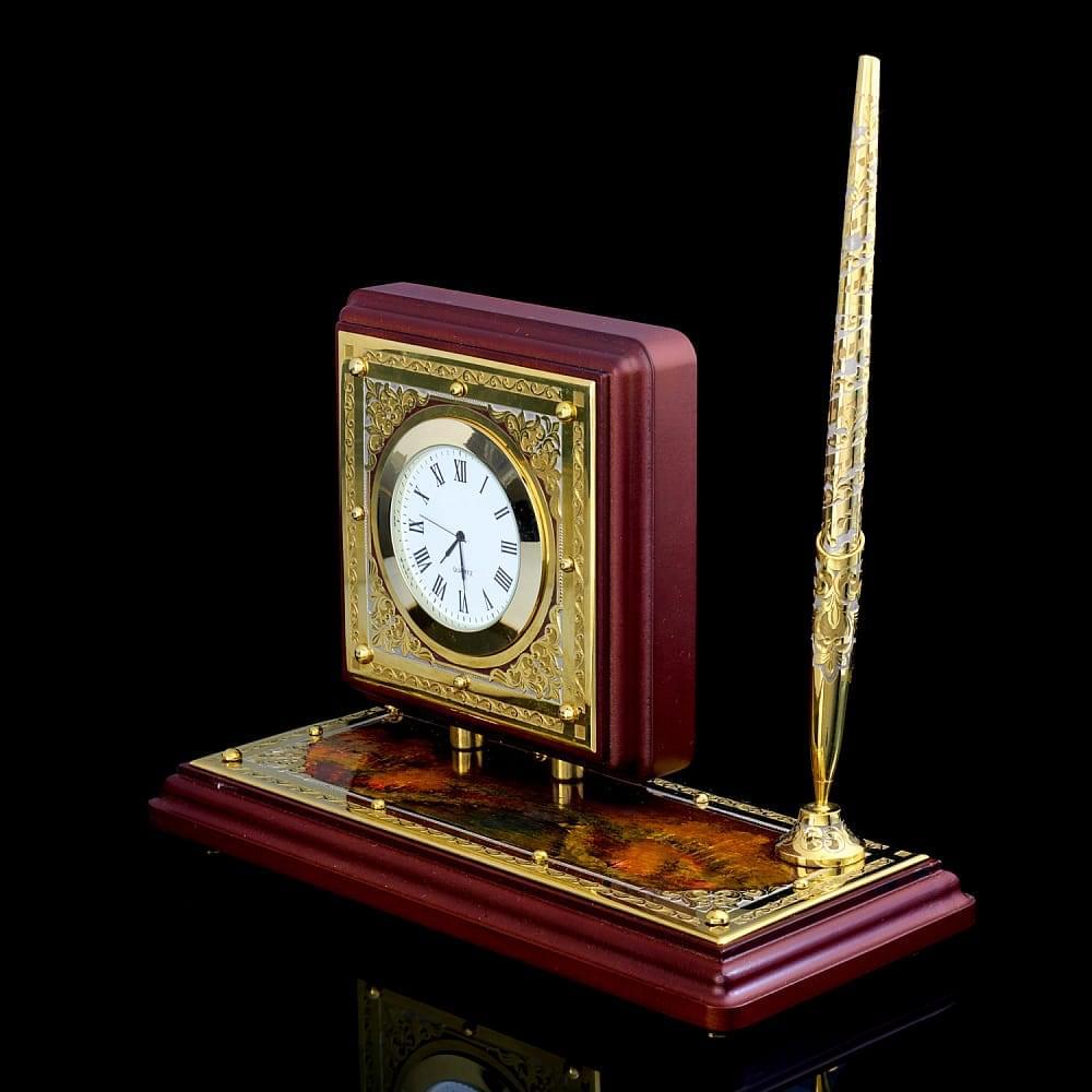 Настольные часы с ручкой. Златоуст - интернет магазин Русь Велика я фото 1