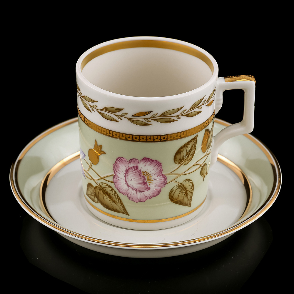 Чайная пара 220 мл «Нефритовая». Форма Гербовая. ИФЗ - интернет магазин Русь Велика я фото 2