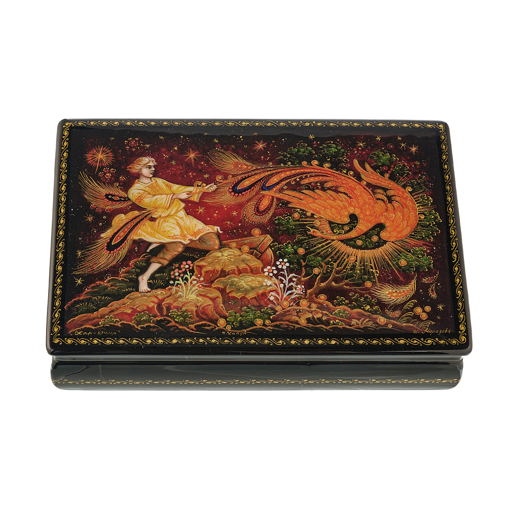 Шкатулка с художественной росписью «Жар-птица» - интернет магазин Русь Велика я 