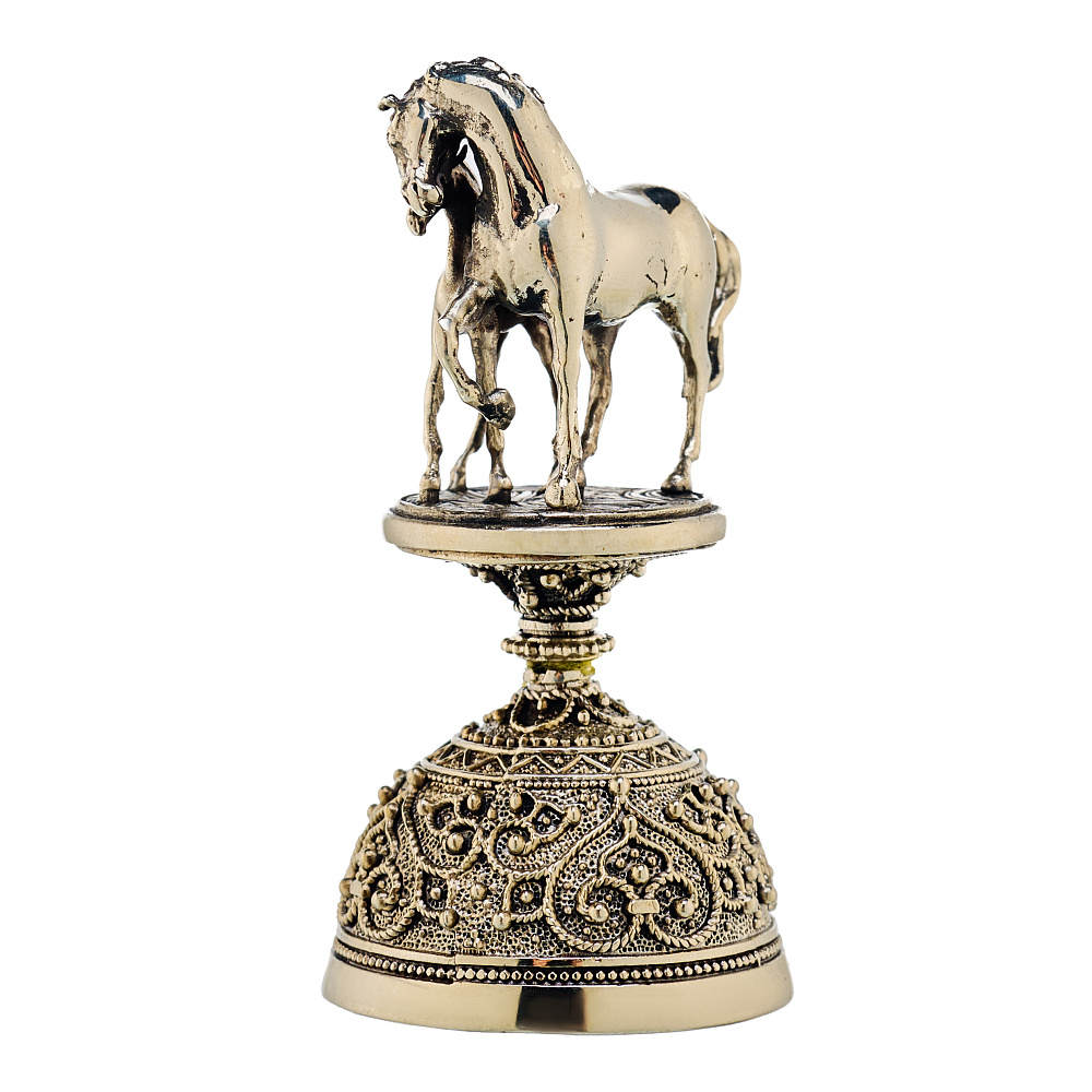 Символ 2026 года. Бронзовый колокольчик «Лошадь» - интернет магазин Русь Велика я фото 1