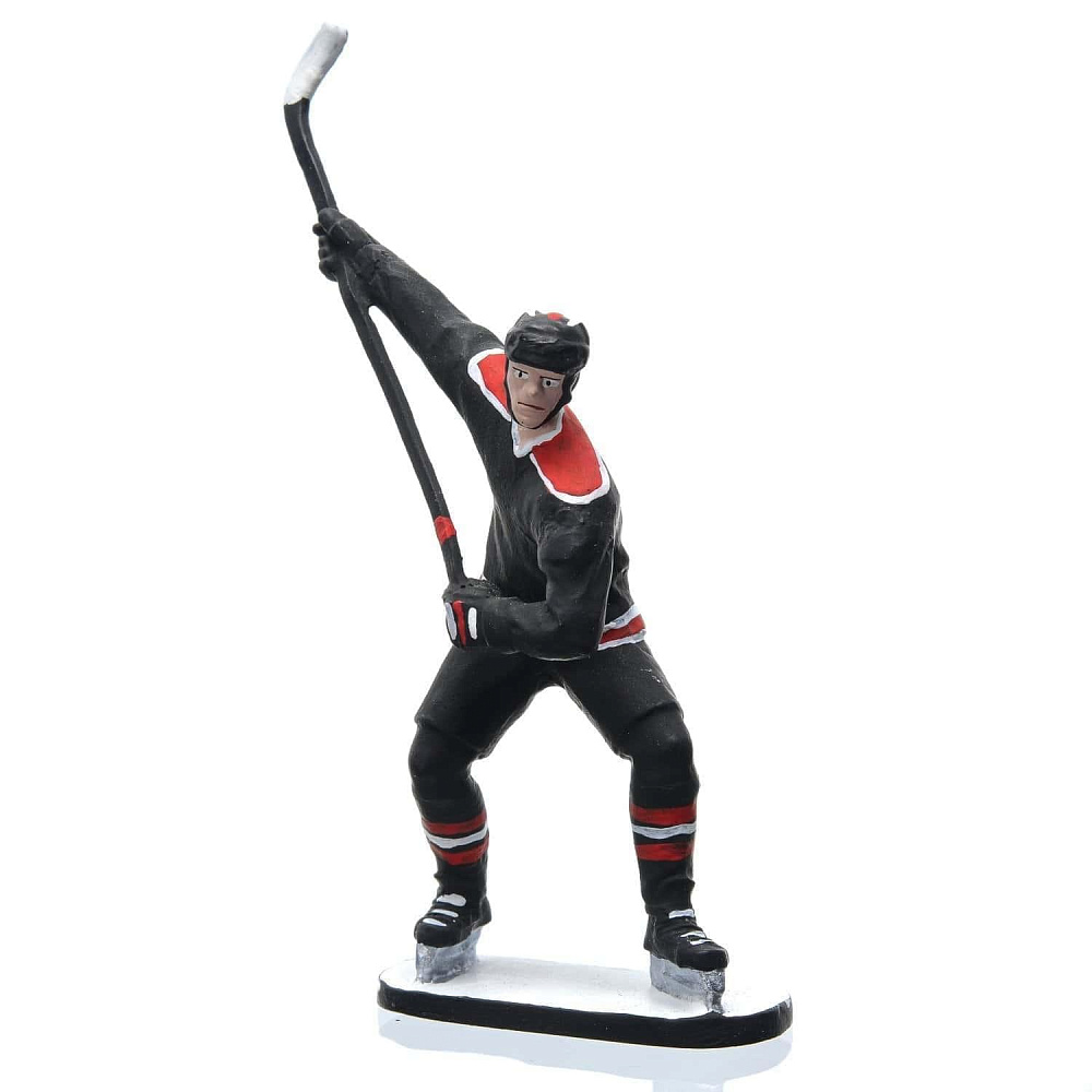 Оловянная миниатюра «Хоккей» (цвет красно-черный) в шкатулке - интернет магазин Русь Велика я фото 3