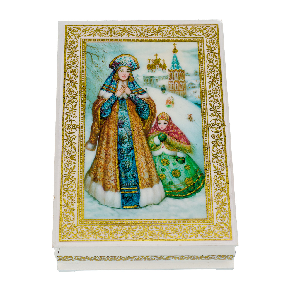 Шкатулка из папье-маше «Вербное воскресенье» - интернет магазин Русь Велика я 