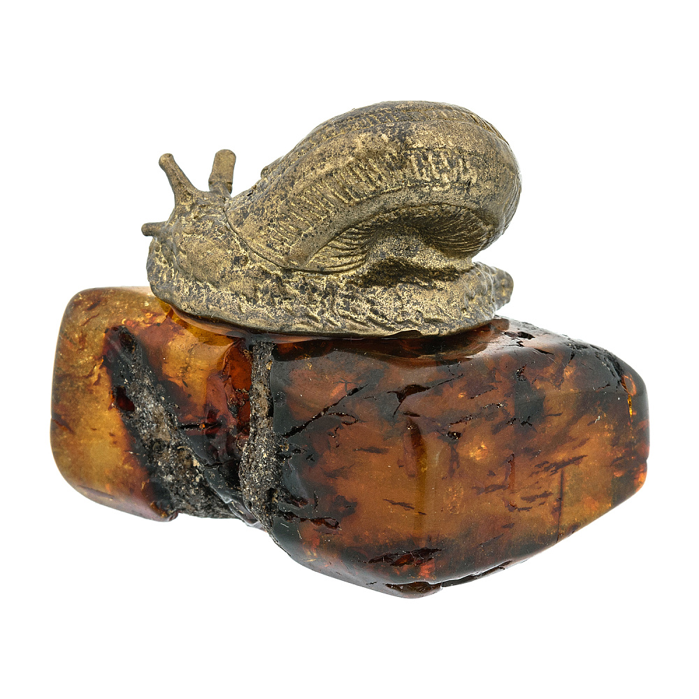Статуэтка с янтарем «Улитка» - интернет магазин Русь Велика я фото 2