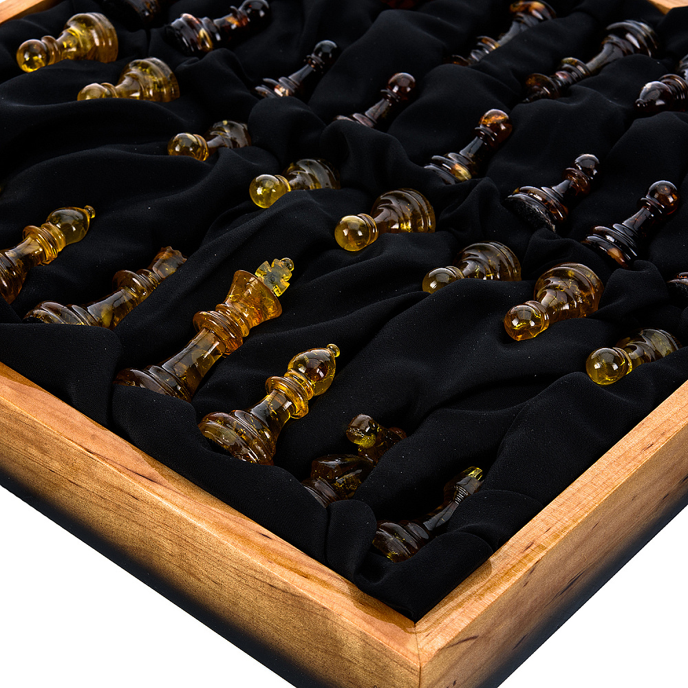 Шахматы янтарные «Камелот» 32х32 см - интернет магазин Русь Велика я фото 6