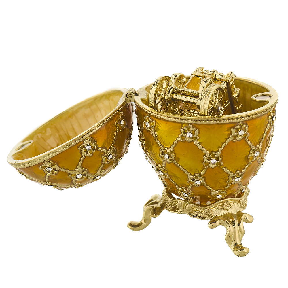 Пасхальное яйцо-шкатулка «Карета». Традиции Фаберже - интернет магазин Русь Велика я фото 2