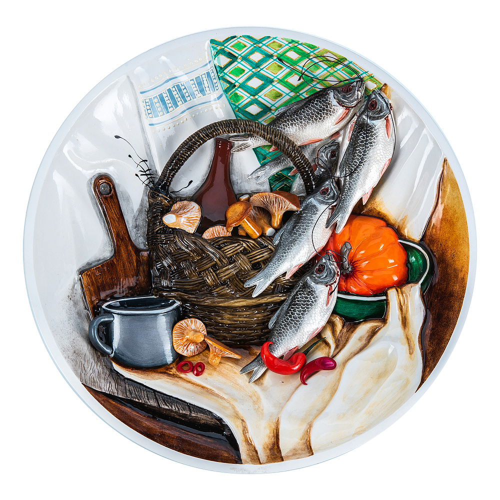 Декоративное панно-тарелка из керамики 31х31 см - интернет магазин Русь Велика я 