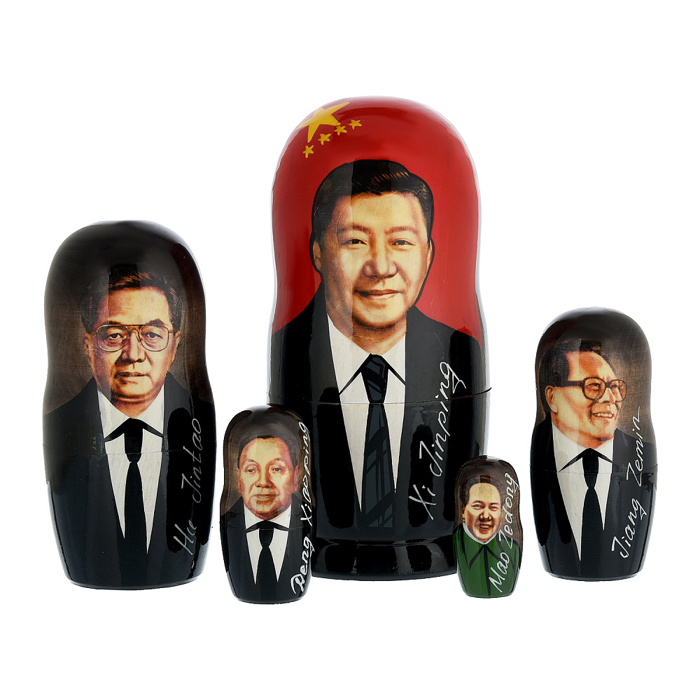 Матрёшка «Вожди и политики. Си Цзиньпин» 5 мест - интернет магазин Русь Велика я 
