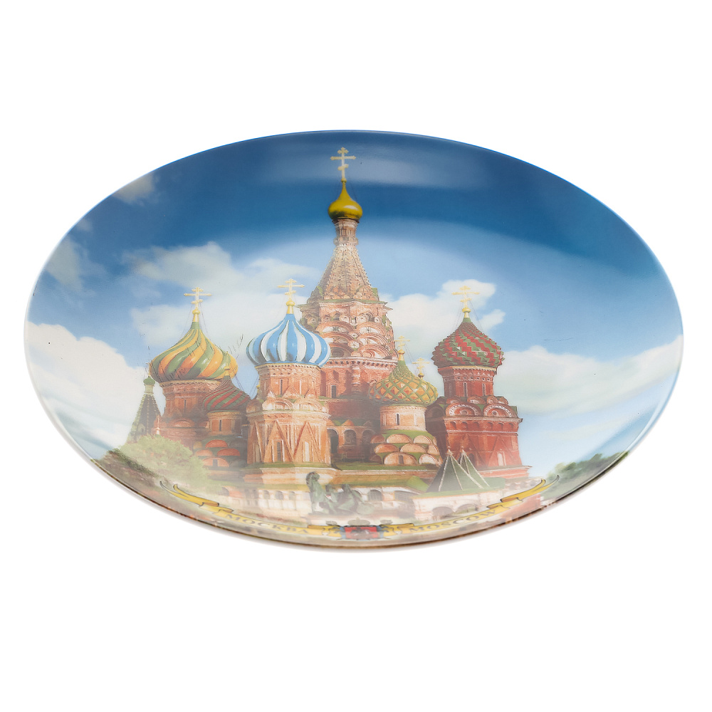Сувенирная тарелка «Храм Василия Блаженного» - интернет магазин Русь Велика я фото 1