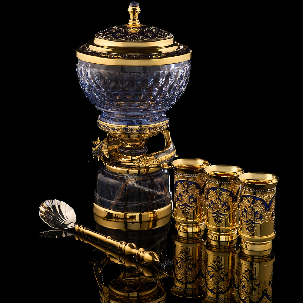 Икорница со стопками «Дары моря». Златоуст - интернет магазин Русь Велика я 