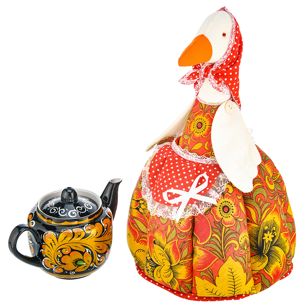 Грелка на чайник «Гусочка Хохлома» - интернет магазин Русь Велика я фото 3