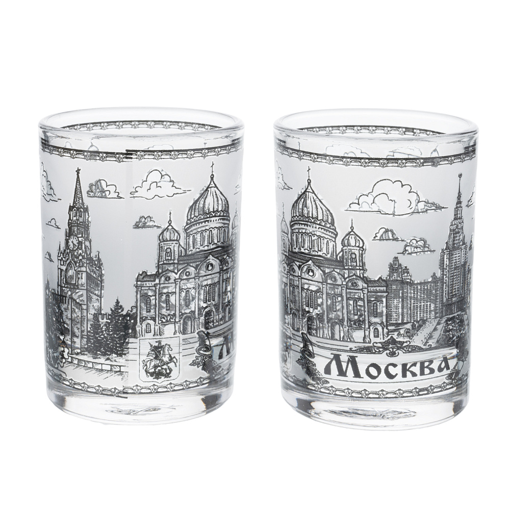 Набор стеклянных стопок «Москва» - интернет магазин Русь Велика я 