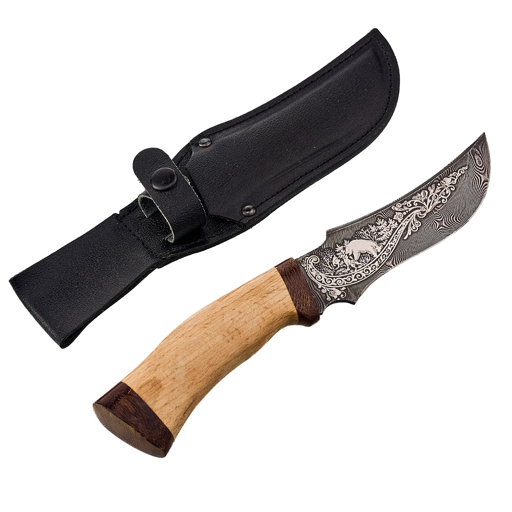 Нож сувенирный из дамасской стали «Диана». Златоуст - интернет магазин Русь Велика я 