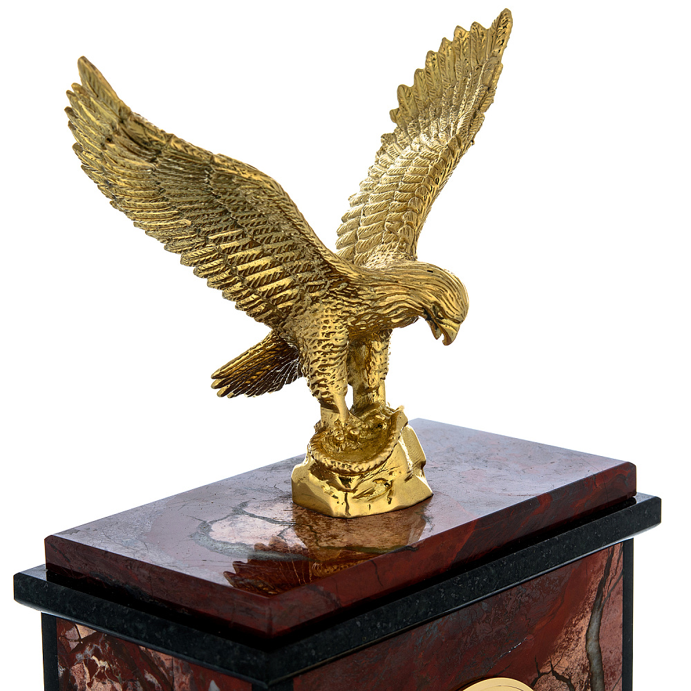 Настольные часы из камня «Орел». Златоуст - интернет магазин Русь Велика я фото 5