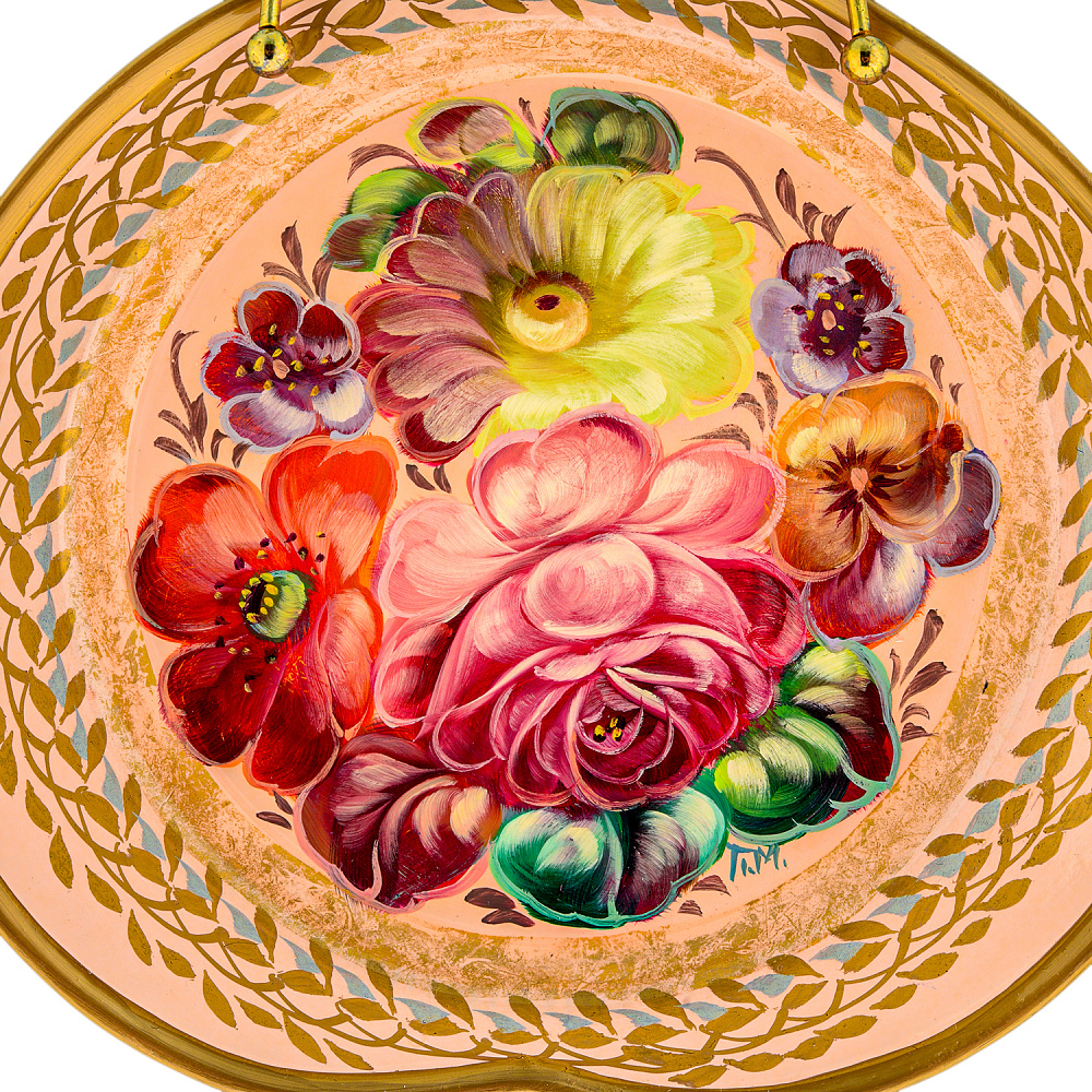 Поднос с авторской росписью 17х16 см - интернет магазин Русь Велика я фото 1