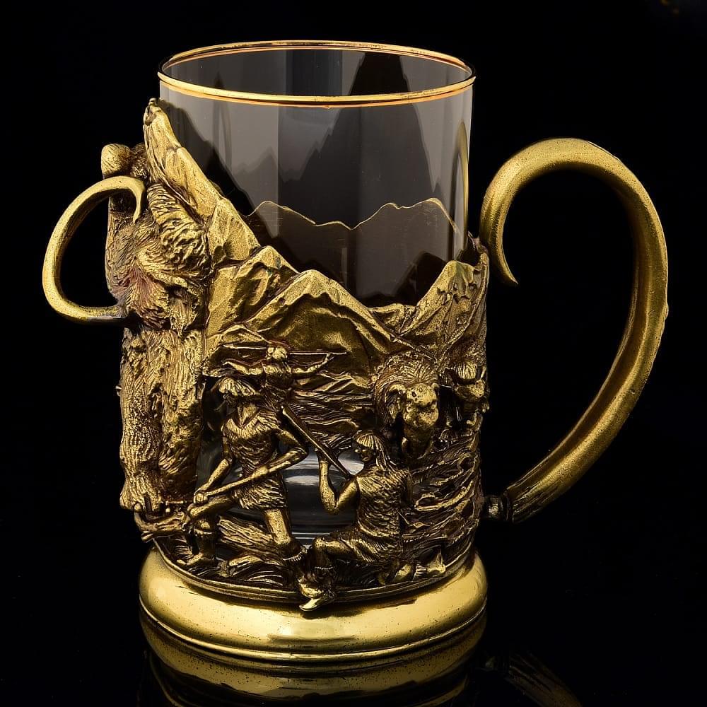 Подстаканник «Охота на мамонта» - интернет магазин Русь Велика я фото 1