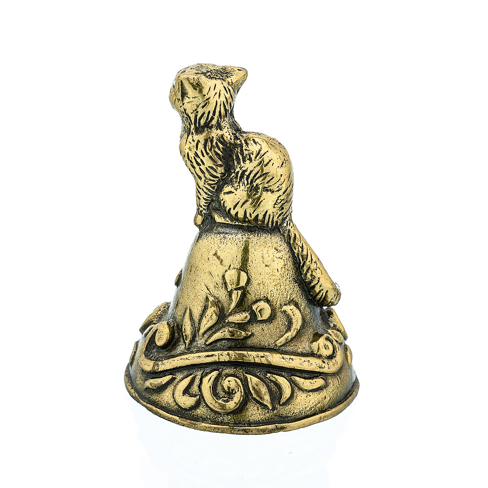 Бронзовый колокольчик «Кот на колоколе» - интернет магазин Русь Велика я фото 3