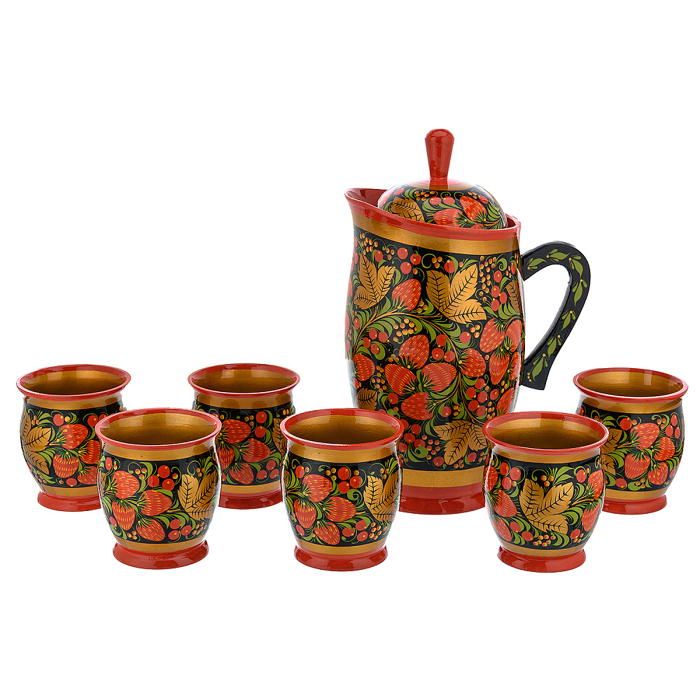 Набор для кваса «Клубника». Хохлома - интернет магазин Русь Велика я фото 2