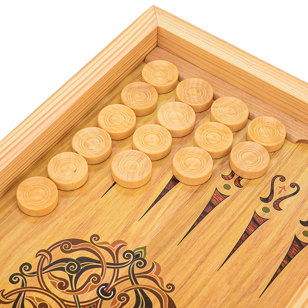 Шахматы-нарды-шашки деревянные «Цветы» 50х50 см - интернет магазин Русь Велика я фото 11