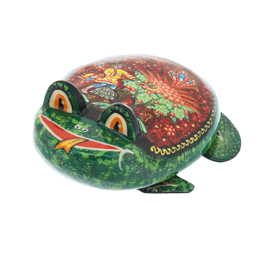 Шкатулка с художественной росписью «Лягушка. Жар-птица» - интернет магазин Русь Велика я фото 1