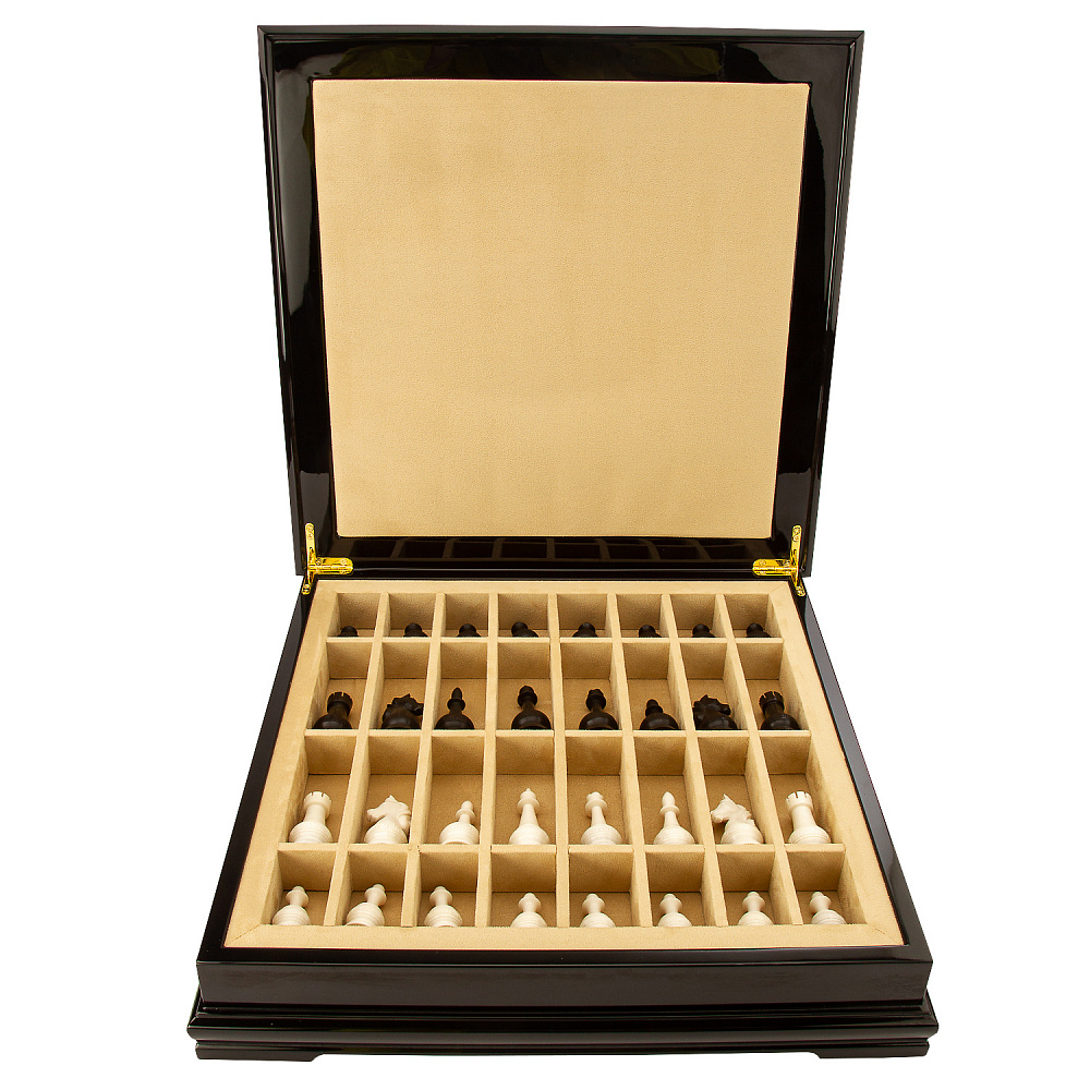 Шахматный ларец с натуральным перламутром и фигурами из кости и дерева 45х45 см - интернет магазин Русь Велика я фото 10