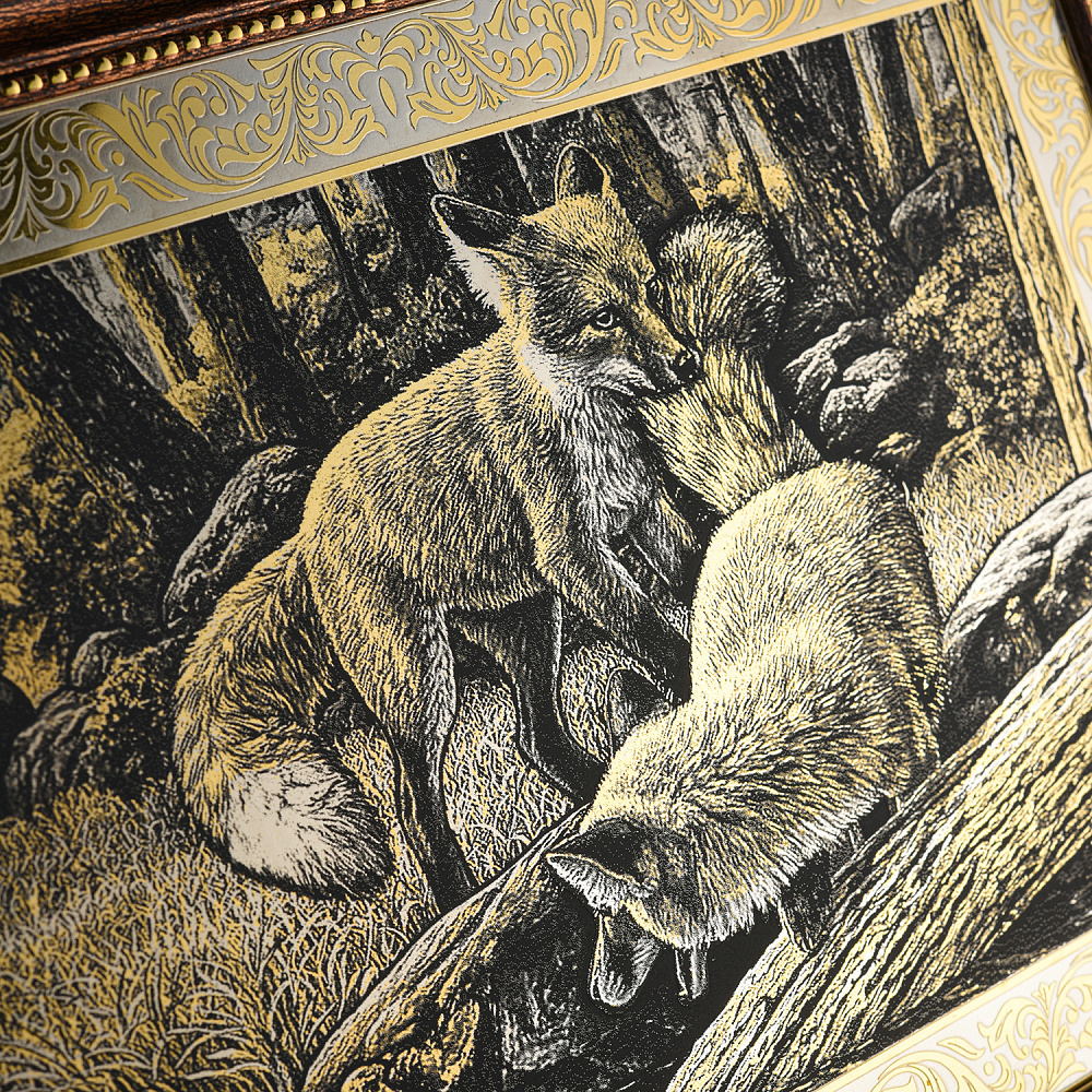 Панно-гравюра «Лиса». Гравюра Златоуст 35х26 см - интернет магазин Русь Велика я фото 1