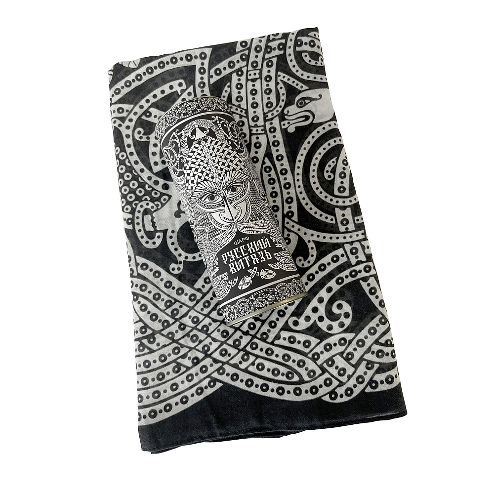 Шарф шерстяной «Русский витязь» 80х180 см - интернет магазин Русь Велика я фото 5