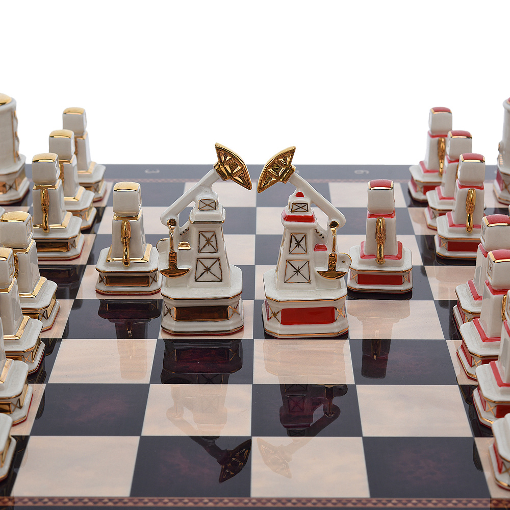 Шахматы с фигурами из фарфора «Нефть» 48х48 см - интернет магазин Русь Велика я фото 6