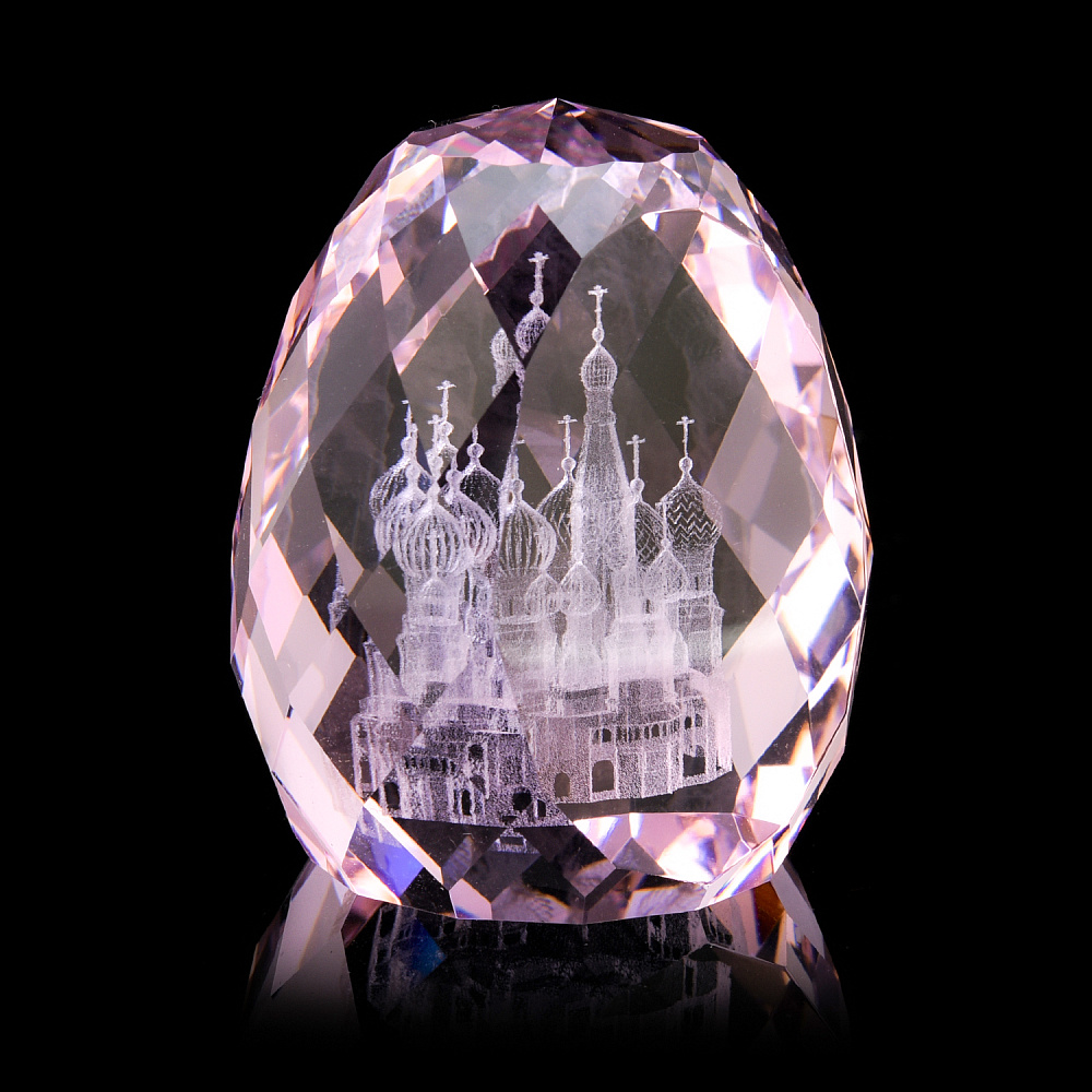 Лазерная графика. Статуэтка-яйцо «Храм Василия Блаженного» - интернет магазин Русь Велика я фото 2