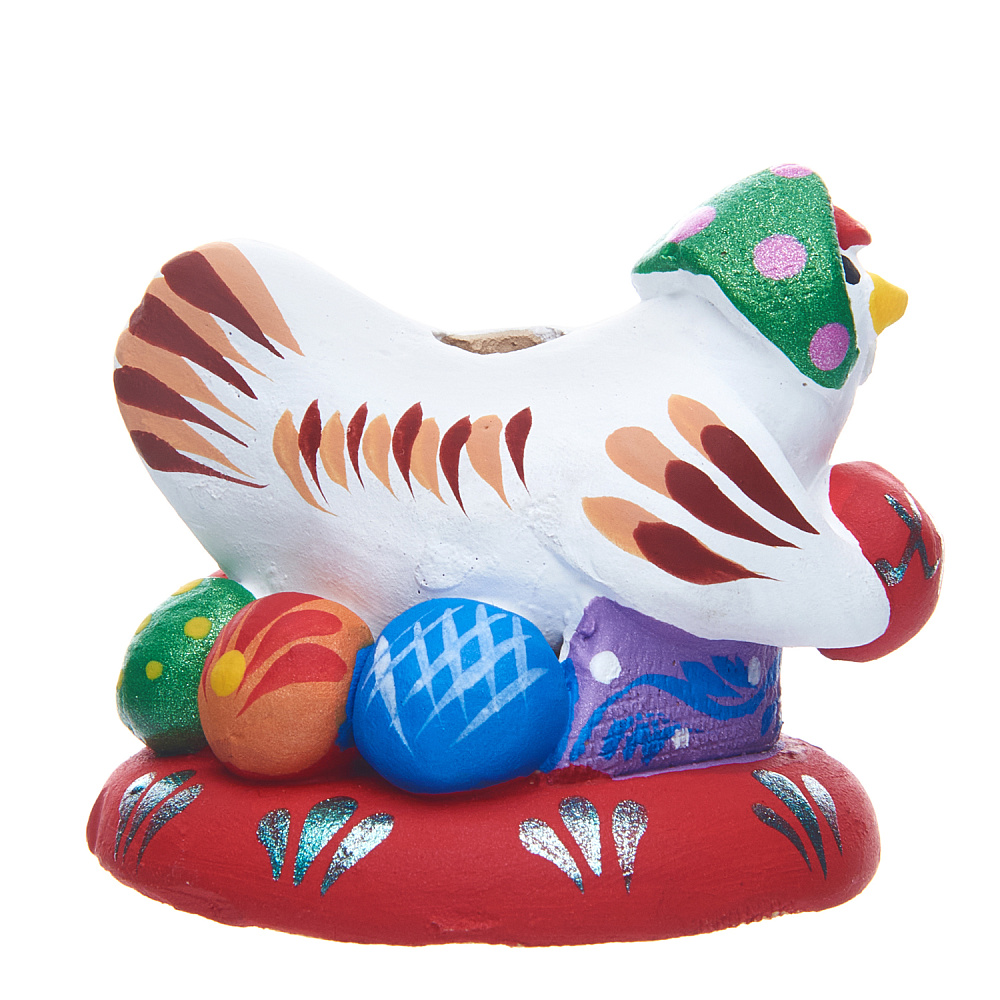 Ковровская игрушка Сувенир-Подсвечник КУРОЧКА в ПЛАТКЕ 6*6*5см - интернет магазин Русь Велика я фото 3