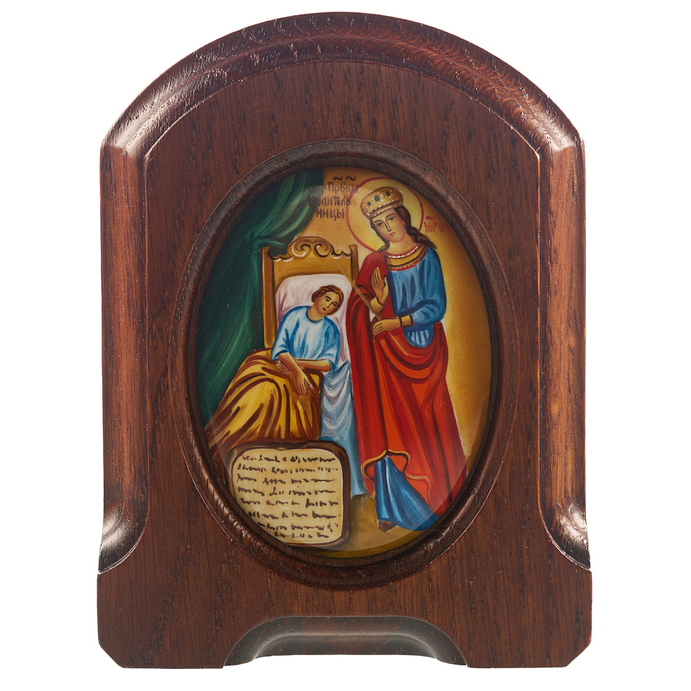Икона «Божья Матерь Целительница». Ростовская финифть 10,5х13,5 см - интернет магазин Русь Велика я 