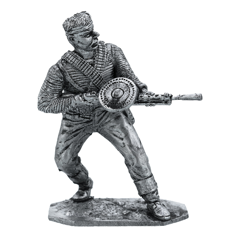 Оловянная миниатюра «Моряк с пулеметом РККА» - интернет магазин Русь Велика я 