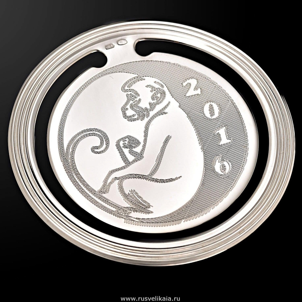 Закладка «Обезьяна» Серебро 925 - интернет магазин Русь Велика я 