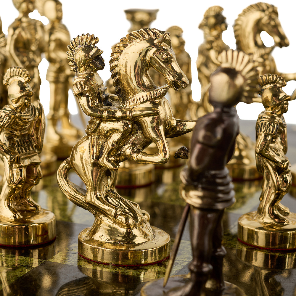 Шахматы из камня и бронзы «Римские» 40х40 см - интернет магазин Русь Велика я фото 9