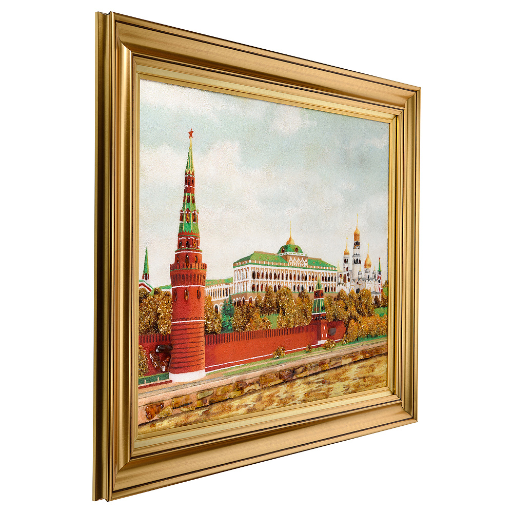 Картина янтарная «Большой Кремлевский дворец» 60х80 см - интернет магазин Русь Велика я фото 1