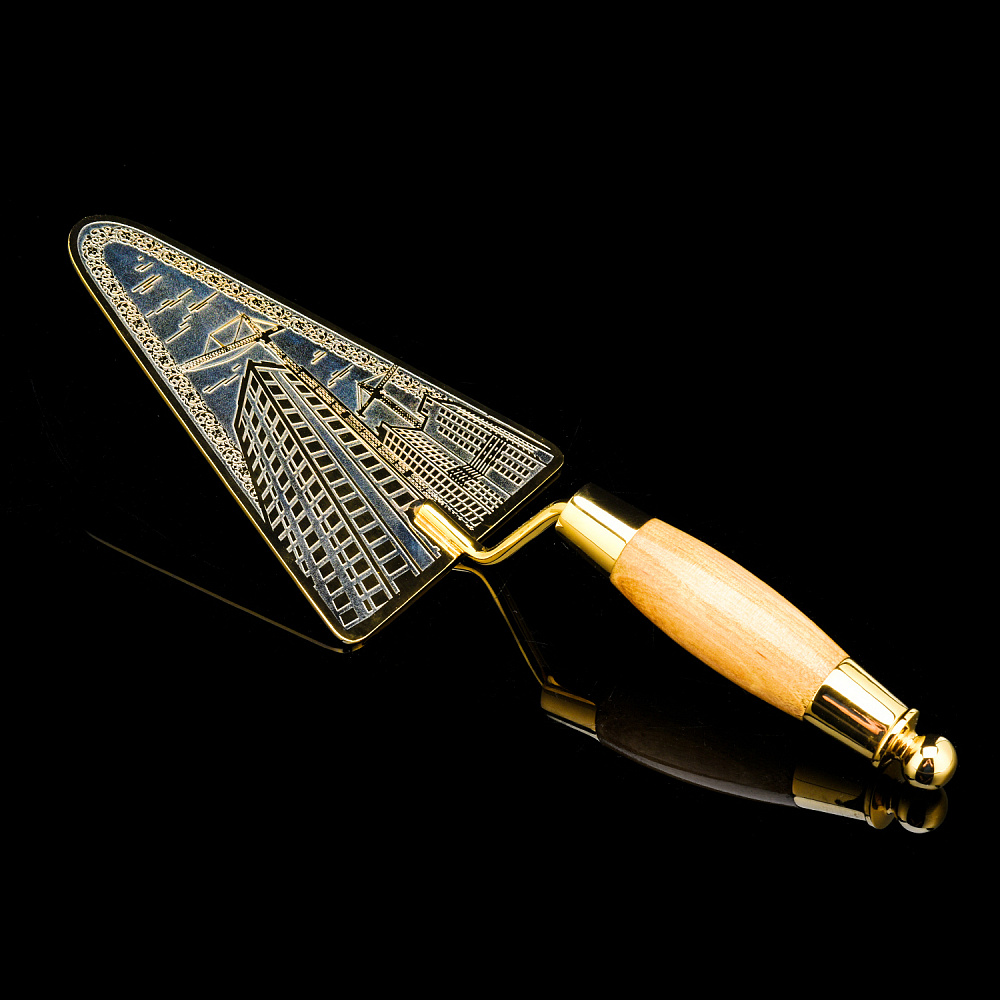 Строительный мастерок с позолотой. Златоуст - интернет магазин Русь Велика я 