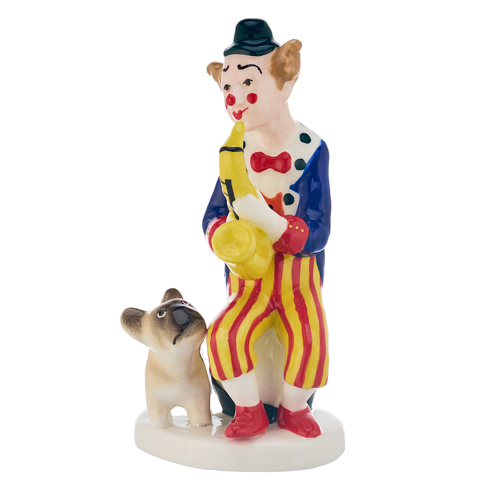 Статуэтка керамическая «Клоун с саксофоном» - интернет магазин Русь Велика я 