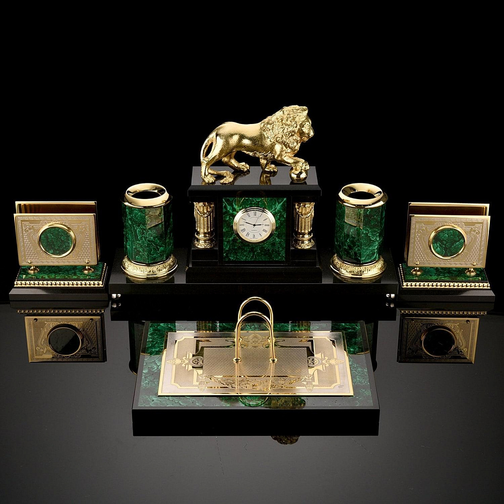 Настольный письменный набор «Лев» - интернет магазин Русь Велика я 