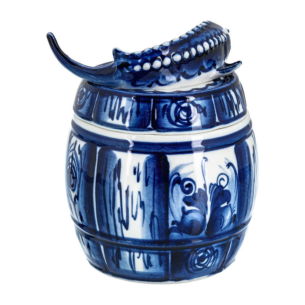 Икорница «Осетр». Гжель - интернет магазин Русь Велика я фото 3