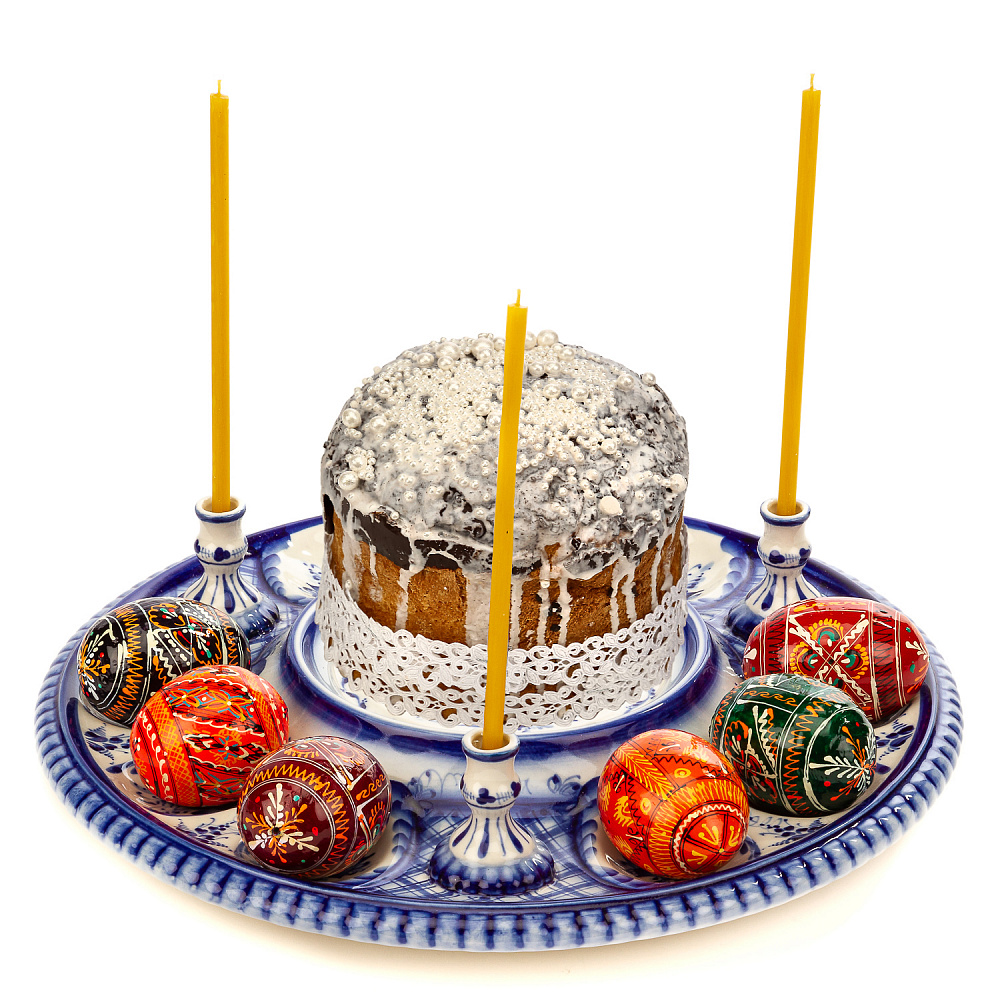 Пасхальница «Пасхалия» с росписью Гжель - интернет магазин Русь Велика я фото 1