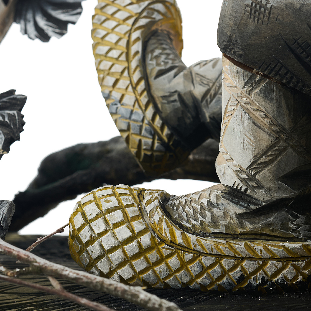 Резьба по дереву. Скульптура «Рыбак» - интернет магазин Русь Велика я фото 3