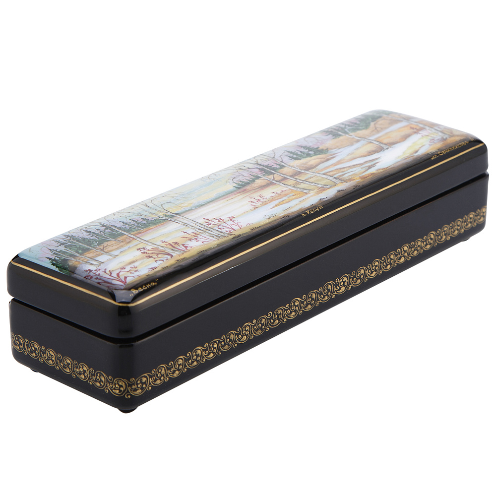 Шкатулка с художественной росписью «Весна» - интернет магазин Русь Велика я фото 1