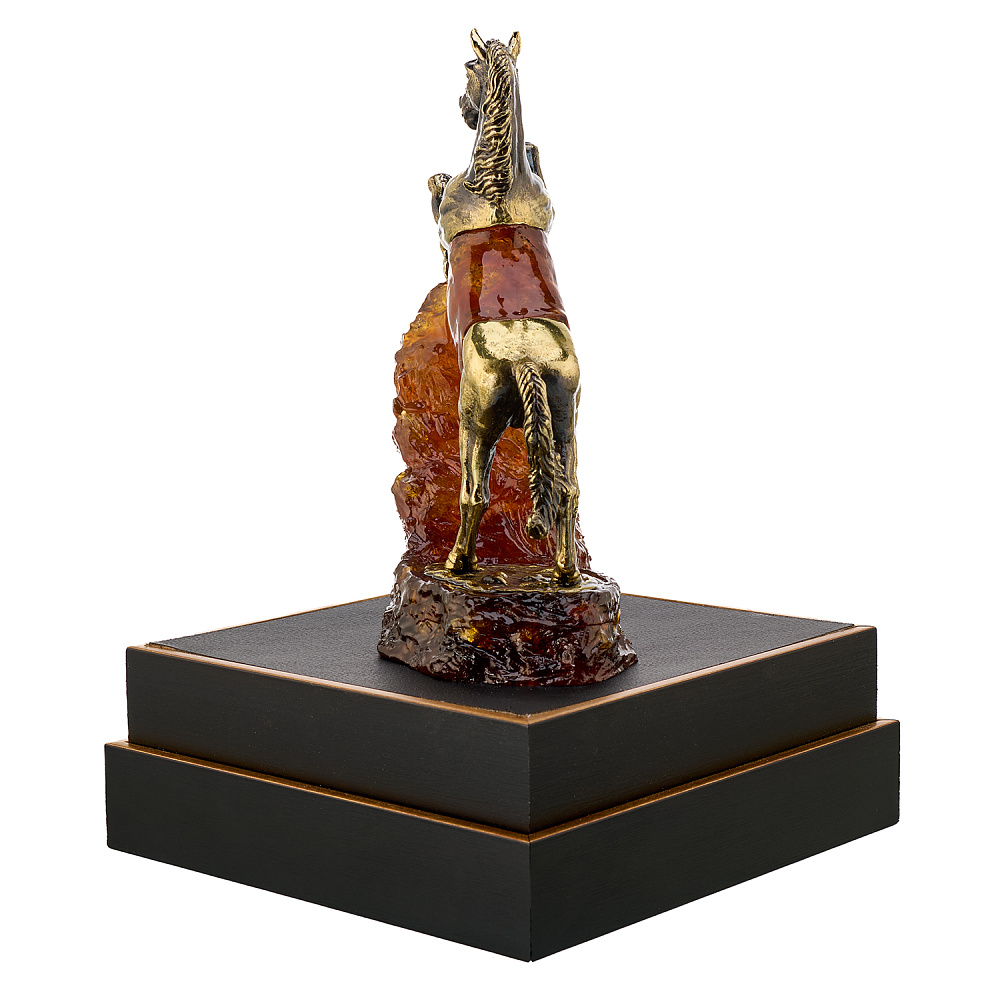 Лошадь Символ 2026 года. Скульптура из янтаря «Конь. Путь к успеху» - интернет магазин Русь Велика я фото 7