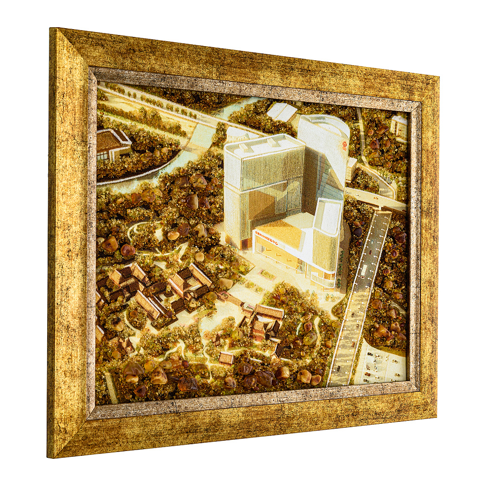 Картина янтарная «Торговое представительство Китая в Москве» 30х40 см - интернет магазин Русь Велика я фото 1