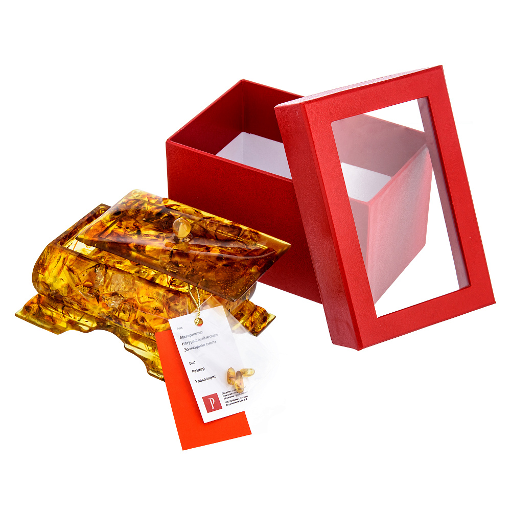 Шкатулка из янтаря «Прямоугольная» - интернет магазин Русь Велика я фото 2