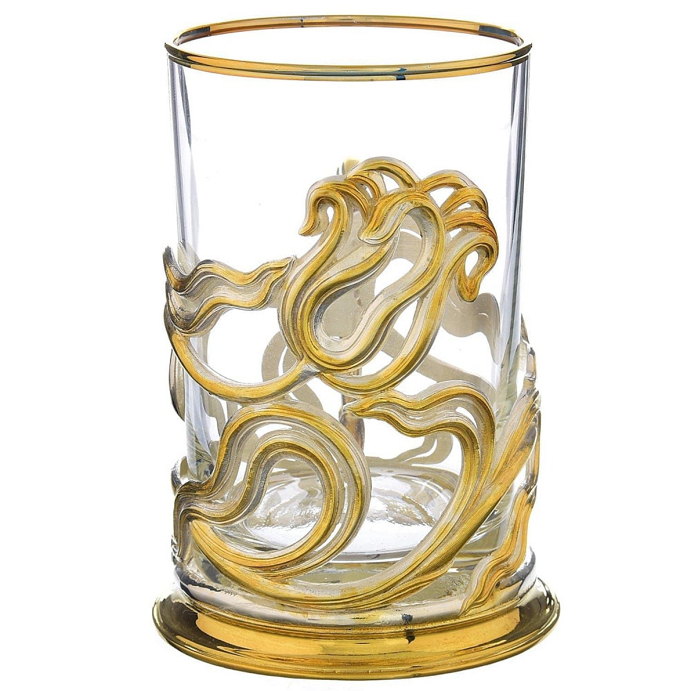 Подстаканник позолоченный «Тюльпан» - интернет магазин Русь Велика я 