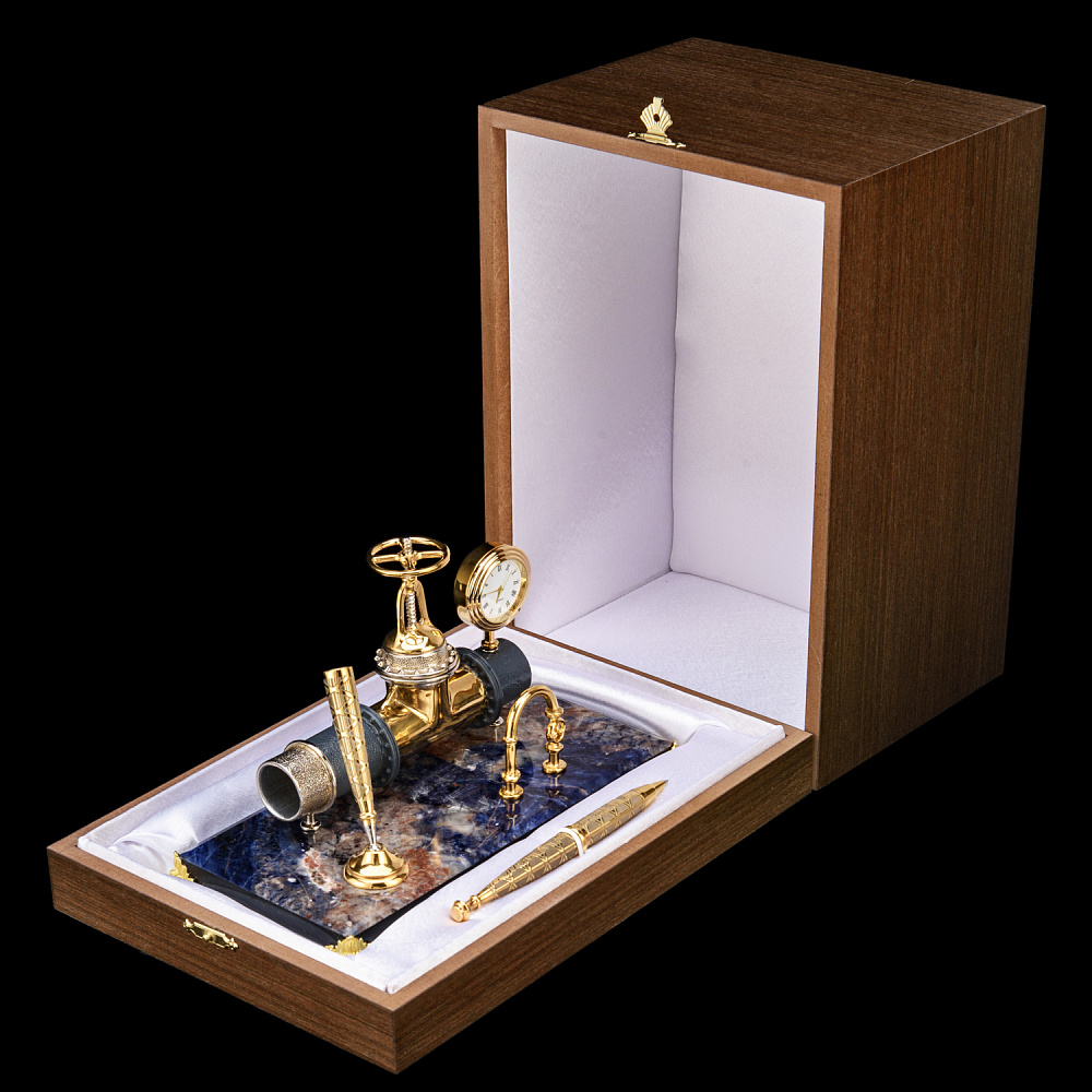 Настольный письменный набор «Нефтяная труба». Златоуст - интернет магазин Русь Велика я фото 5