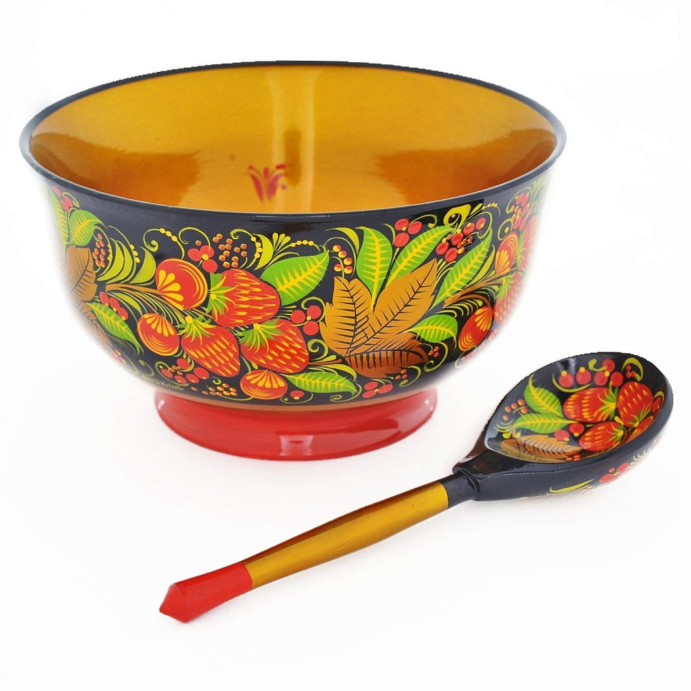 Набор для ягод 14 предметов. Хохлома - интернет магазин Русь Велика я фото 2